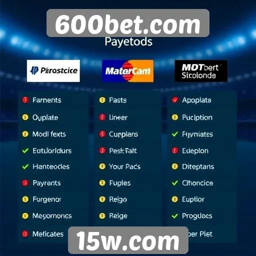 Métodos de pagamento aceitos no 600bet